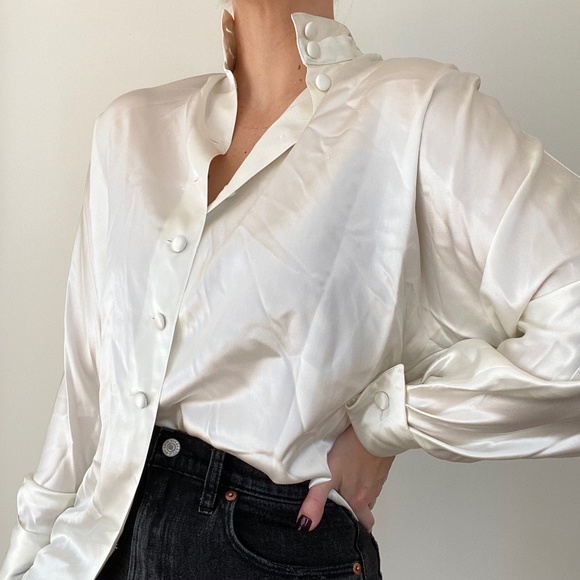 Eleanor P Brenner Tops - Pure Silk White Blouse